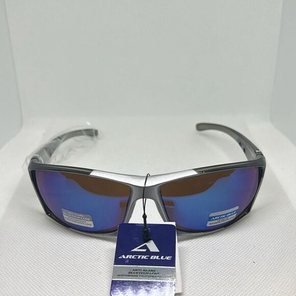 Arctic Blue Mirrored Sunglasses - Picture 2 of 3